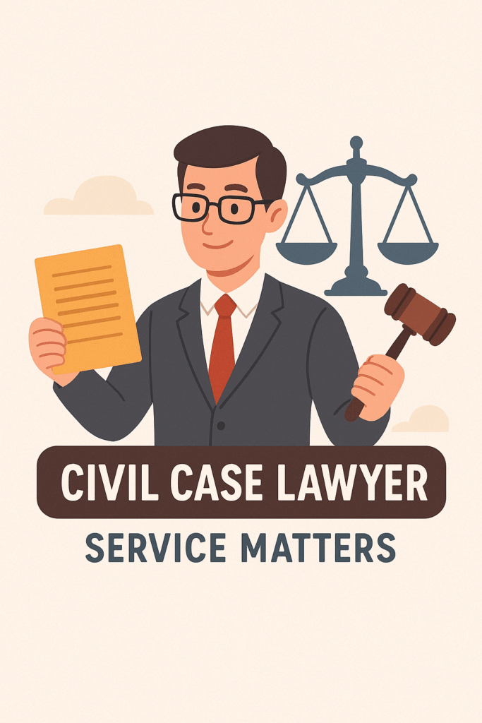civil case lawyer and justice scale