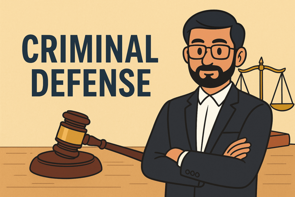 criminal defense attorney illustration