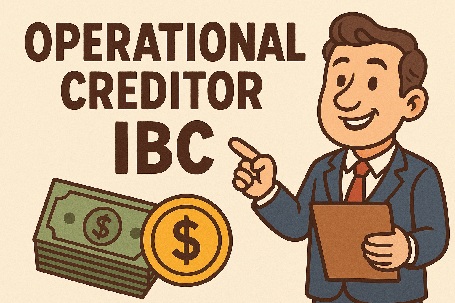 operational creditor cartoon banner